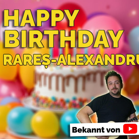 Produktbild Happy Birthday to you Rareș-Alexandru mit Wunschgrußbotschaft