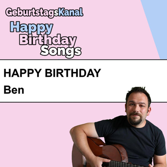 Produktbild Happy Birthday to you Ben mit Wunschgrußbotschaft