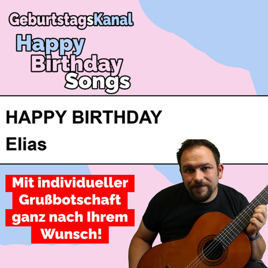 Produktbild Happy Birthday to you Elias mit Wunschgrußbotschaft