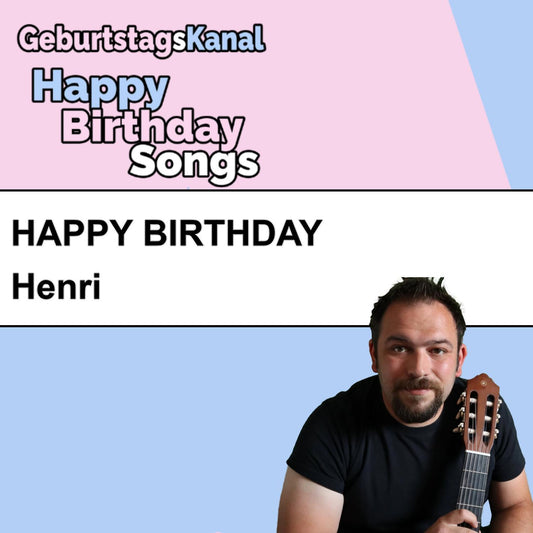 Produktbild Happy Birthday to you Henri mit Wunschgrußbotschaft