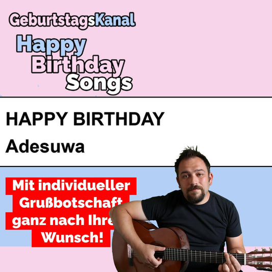 Produktbild Happy Birthday to you Adesuwa mit Wunschgrußbotschaft