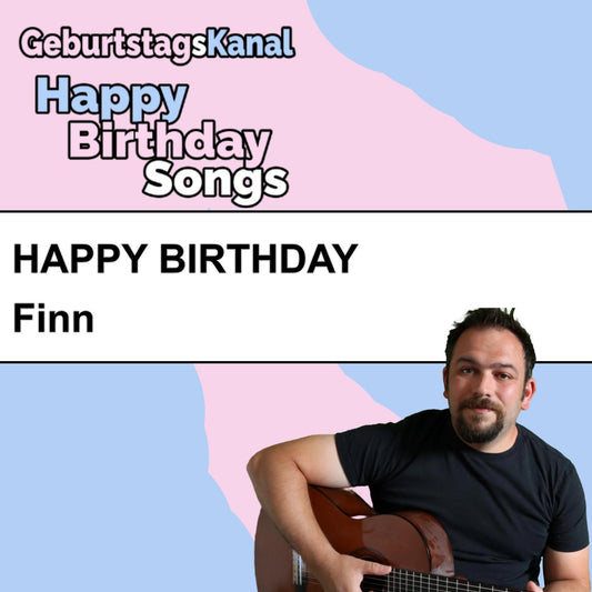 Produktbild Happy Birthday to you Finn mit Wunschgrußbotschaft
