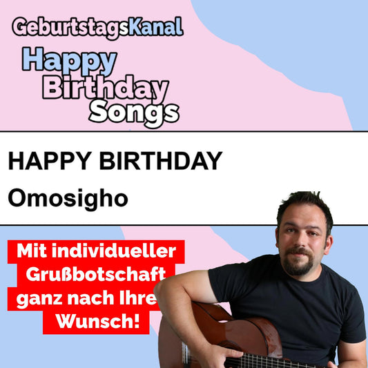 Produktbild Happy Birthday to you Omosigho mit Wunschgrußbotschaft