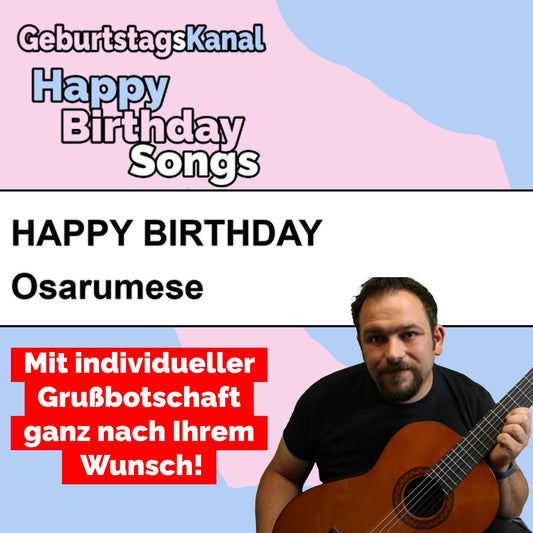 Produktbild Happy Birthday to you Osarumese mit Wunschgrußbotschaft