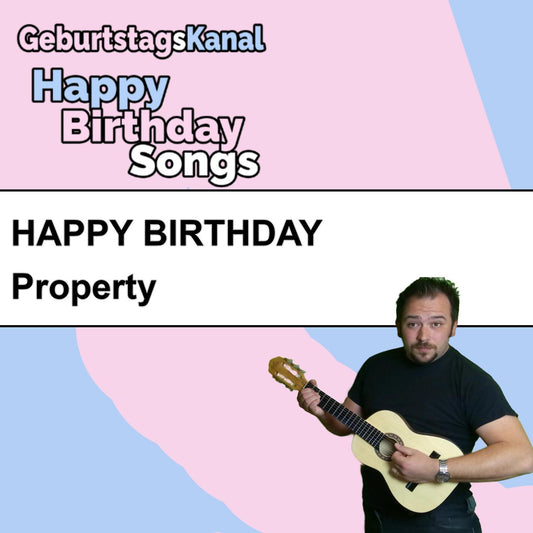 Produktbild Happy Birthday to you Property mit Wunschgrußbotschaft