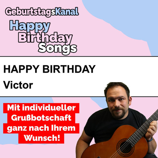 Produktbild Happy Birthday to you Victor mit Wunschgrußbotschaft