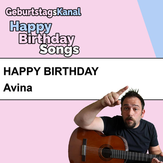 Produktbild Happy Birthday to you Avina mit Wunschgrußbotschaft