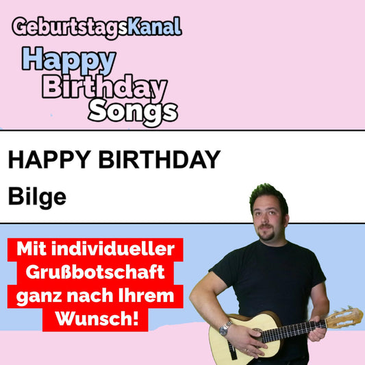 Produktbild Happy Birthday to you Bilge mit Wunschgrußbotschaft