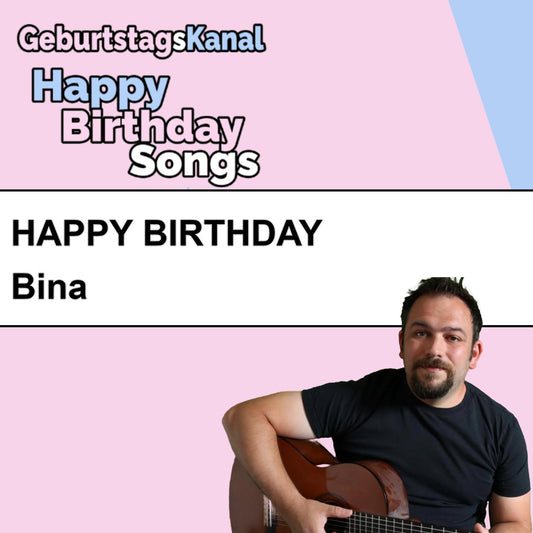 Produktbild Happy Birthday to you Bina mit Wunschgrußbotschaft