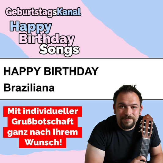 Produktbild Happy Birthday to you Braziliana mit Wunschgrußbotschaft
