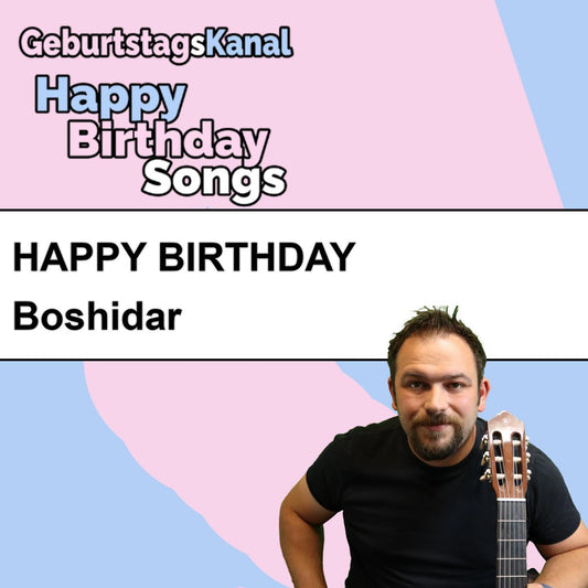 Produktbild Happy Birthday to you Boshidar mit Wunschgrußbotschaft