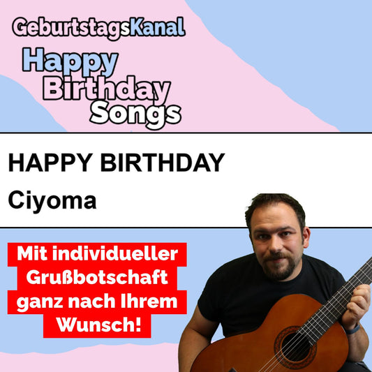 Produktbild Happy Birthday to you Ciyoma mit Wunschgrußbotschaft