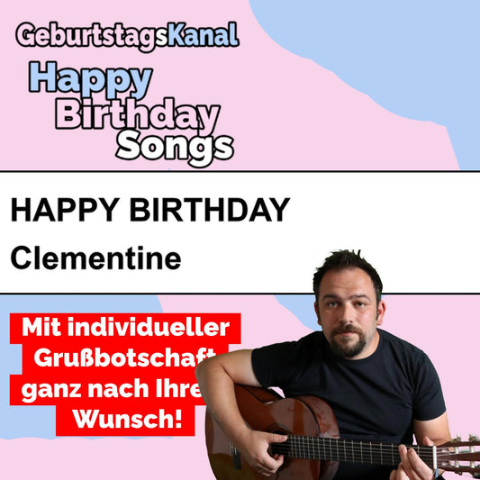 Produktbild Happy Birthday to you Clementine mit Wunschgrußbotschaft