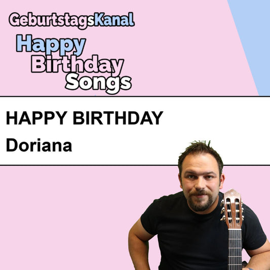 Produktbild Happy Birthday to you Doriana mit Wunschgrußbotschaft