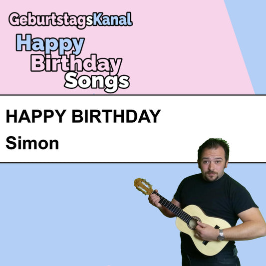 Produktbild Happy Birthday to you Simon mit Wunschgrußbotschaft