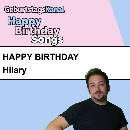 Produktbild Happy Birthday to you Hilary mit Wunschgrußbotschaft