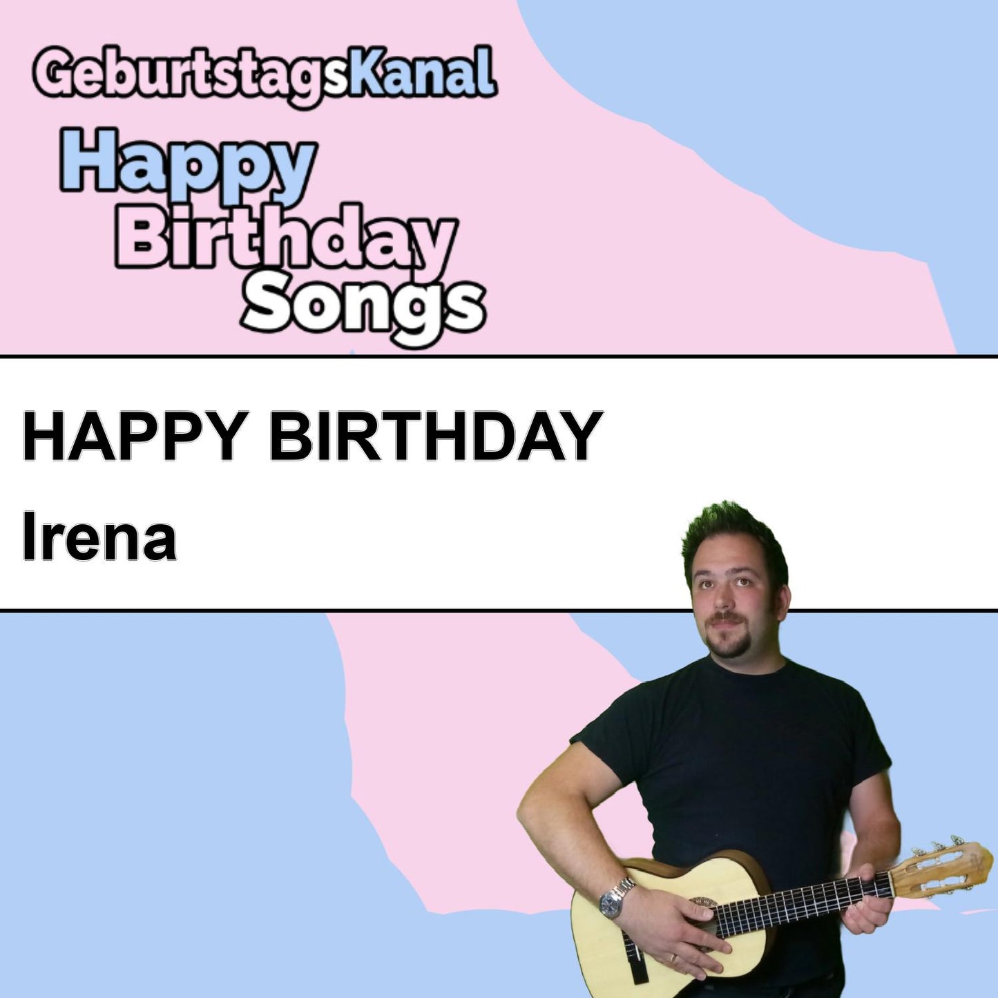 Produktbild Happy Birthday to you Irena mit Wunschgrußbotschaft