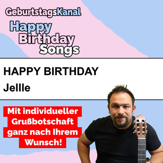 Produktbild Happy Birthday to you Jellle mit Wunschgrußbotschaft