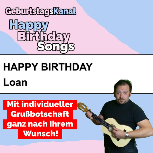 Produktbild Happy Birthday to you Loan mit Wunschgrußbotschaft