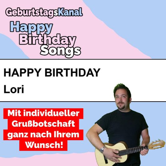 Produktbild Happy Birthday to you Lori mit Wunschgrußbotschaft