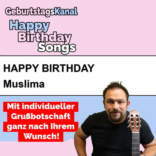 Produktbild Happy Birthday to you Muslima mit Wunschgrußbotschaft