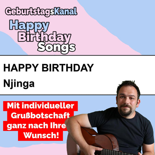 Produktbild Happy Birthday to you Njinga mit Wunschgrußbotschaft