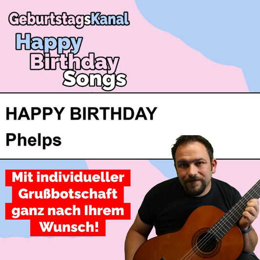 Produktbild Happy Birthday to you Phelps mit Wunschgrußbotschaft
