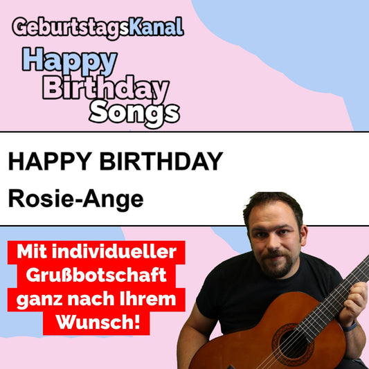 Produktbild Happy Birthday to you Rosie-Ange mit Wunschgrußbotschaft