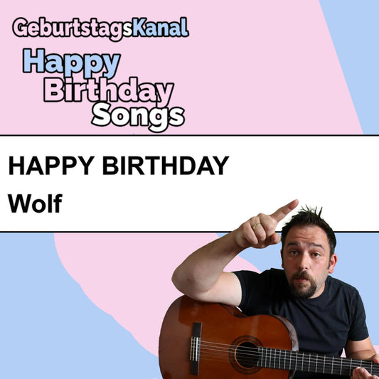 Produktbild Happy Birthday to you Wolf mit Wunschgrußbotschaft