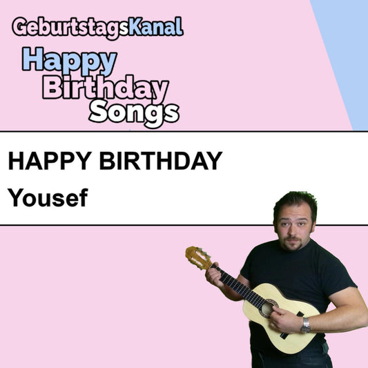Produktbild Happy Birthday to you Yousef mit Wunschgrußbotschaft