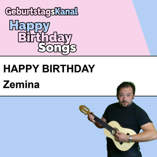 Produktbild Happy Birthday to you Zemina mit Wunschgrußbotschaft
